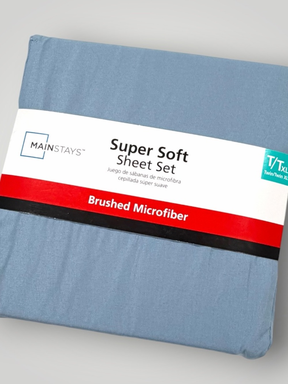 Mainstays Brushed Microfiber Sheet Set - Dusty Blue